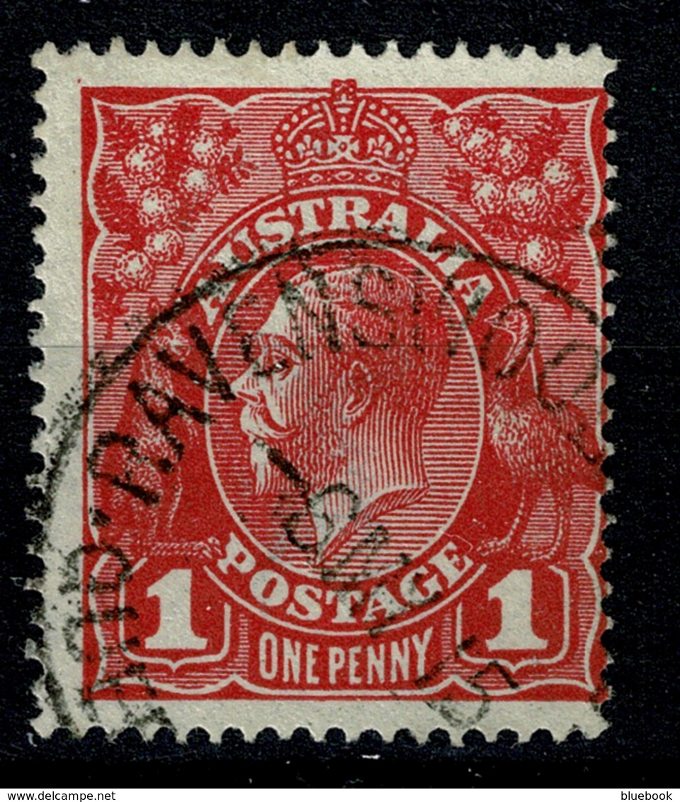 Ref 1258 - 1915 Australia KGV 1d Head Used Stamp - Scarce Ravenswood Queensland Postmark - Oblitérés