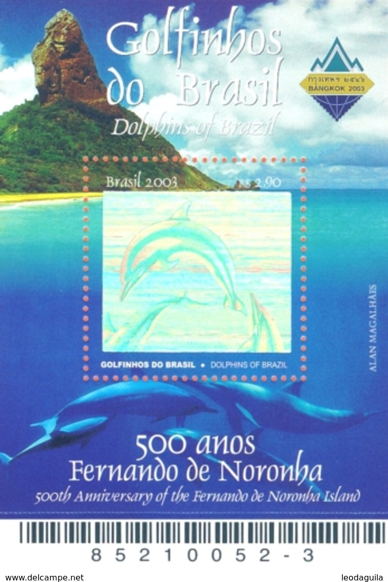 BRAZIL #2889  -  DOLPHINS OF BRAZIL  -  MINT - Unused Stamps