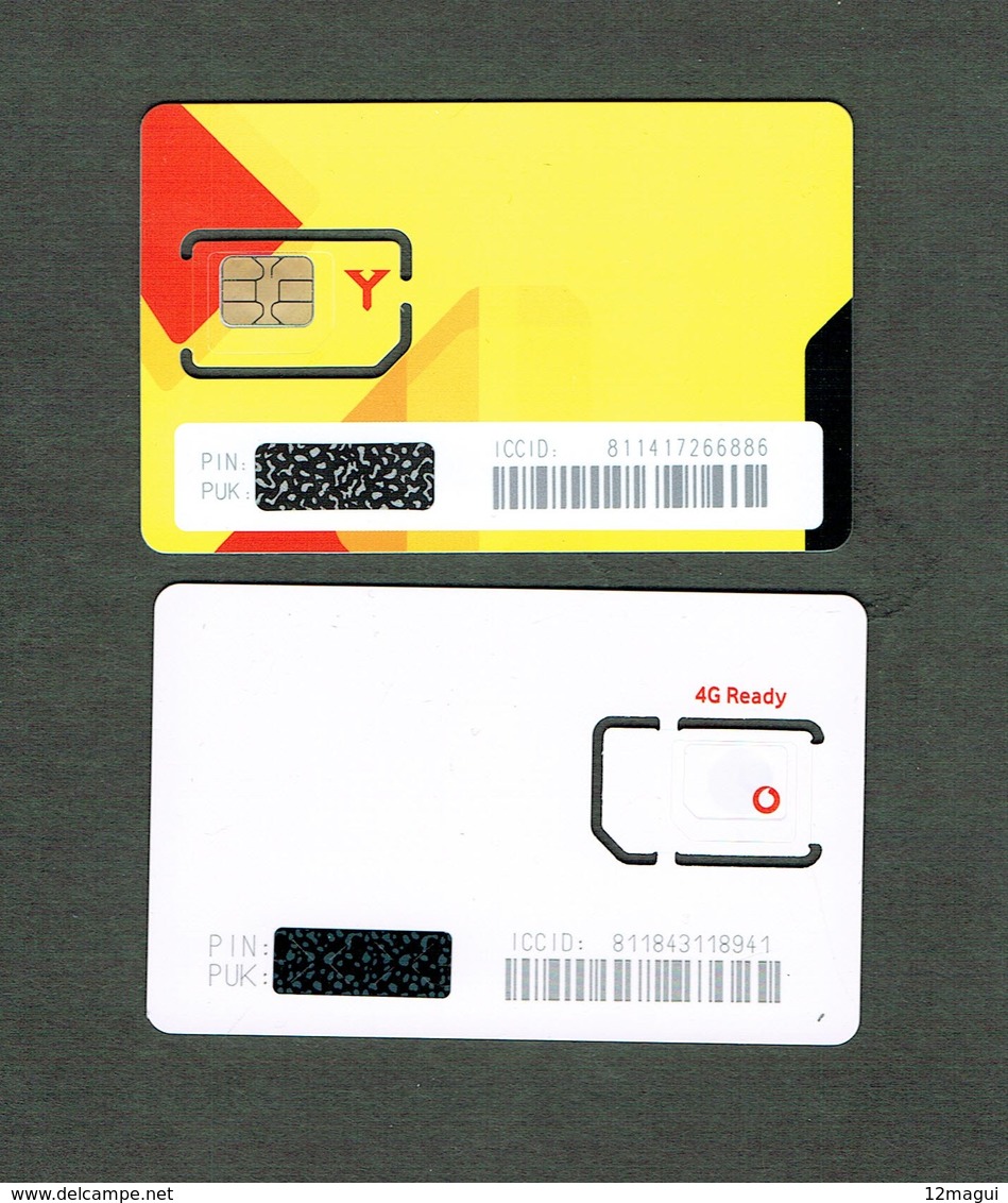 PHONECARDS--PORTUGAL-  TELEMOVEL- 2 CARDS---VODAFONE+YORN - Portugal