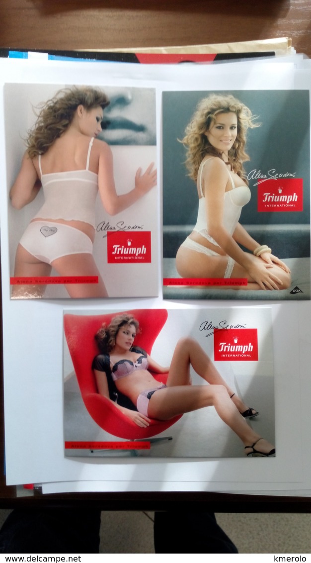 Triumph Lingerie Sexy Girl Alena Seredova Lot De 3 Cartes Postales - Pin-Ups