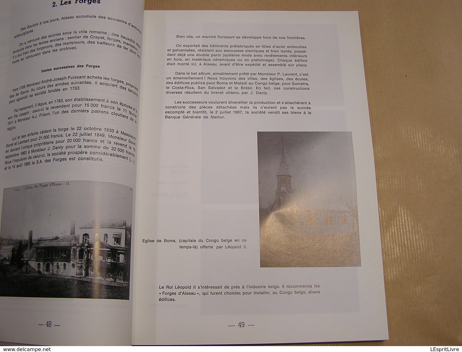 MEMOIRE ET SOUVENIRS D' AISEAU Régionalisme Hainaut Industrie Charbonnages Fonderie Forges Ecole Usine Guerre Sport