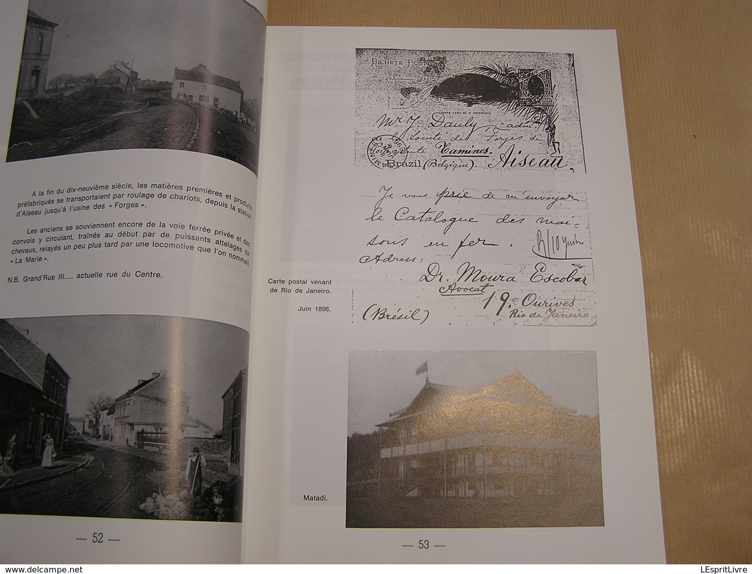 MEMOIRE ET SOUVENIRS D' AISEAU Régionalisme Hainaut Industrie Charbonnages Fonderie Forges Ecole Usine Guerre Sport