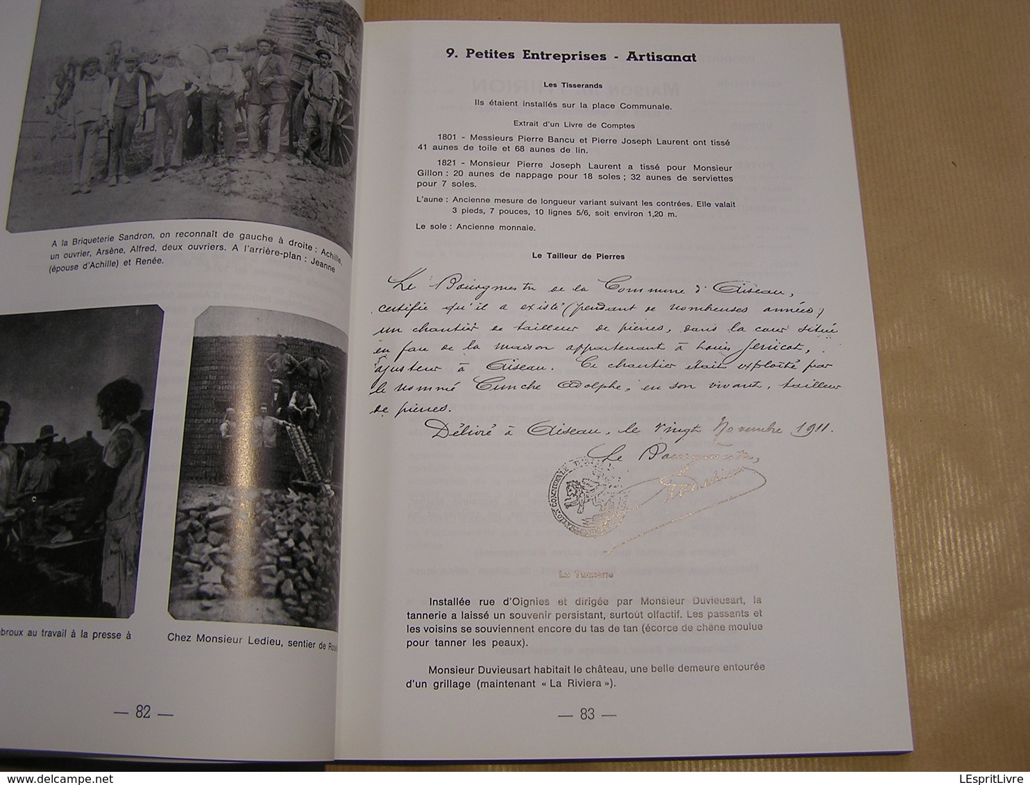 MEMOIRE ET SOUVENIRS D' AISEAU Régionalisme Hainaut Industrie Charbonnages Fonderie Forges Ecole Usine Guerre Sport