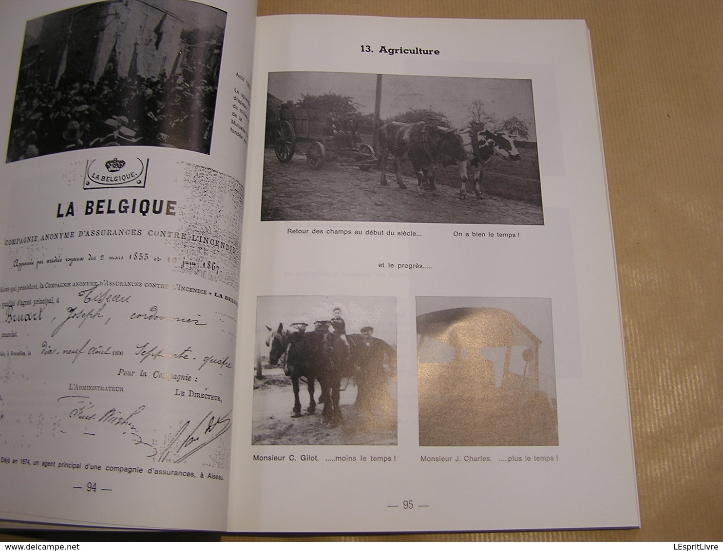 MEMOIRE ET SOUVENIRS D' AISEAU Régionalisme Hainaut Industrie Charbonnages Fonderie Forges Ecole Usine Guerre Sport