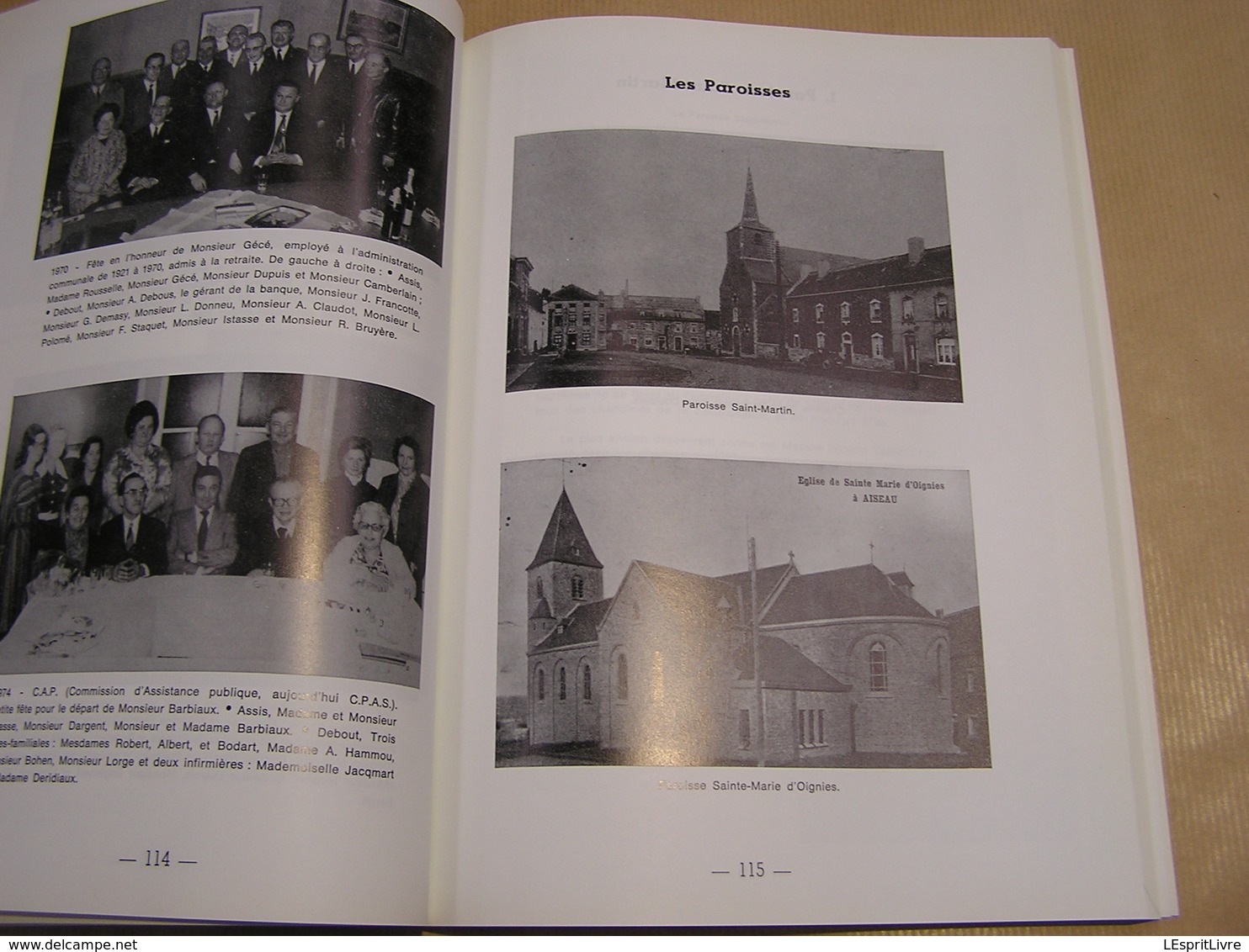 MEMOIRE ET SOUVENIRS D' AISEAU Régionalisme Hainaut Industrie Charbonnages Fonderie Forges Ecole Usine Guerre Sport