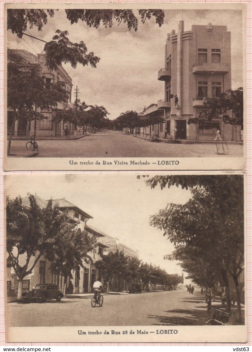 3 X LOBITO Trecho Rua VIEIRA MACHADO 1948 + Rua 28 DE MAIO + Avenida De IMPERIO  - Angola - Angola