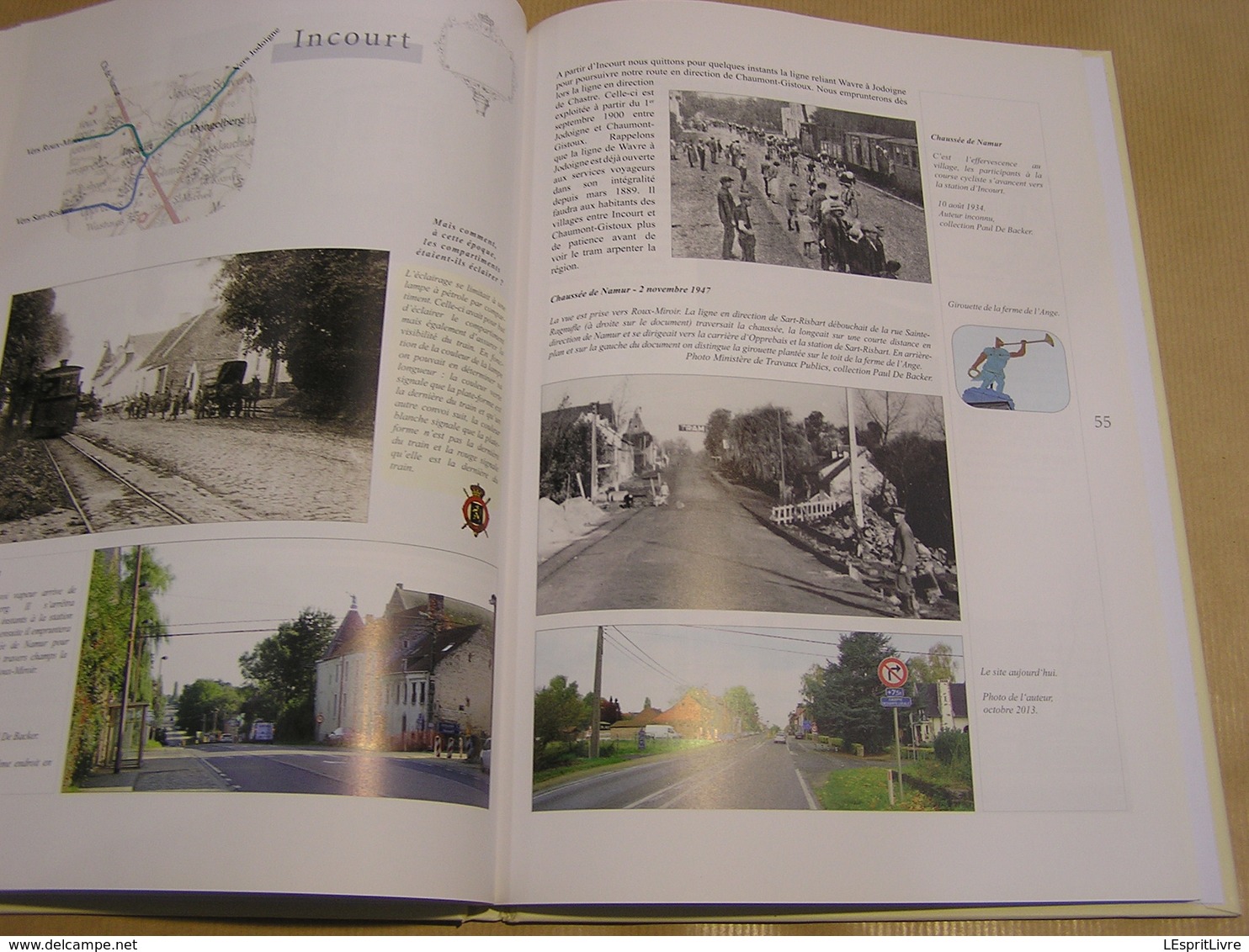 DE WAVRE à JODOIGNE Régionalisme Vicinal SNCV Tram Carrière Sablière Tramways Incourt Chaumont Gistoux Dongelberg Roux