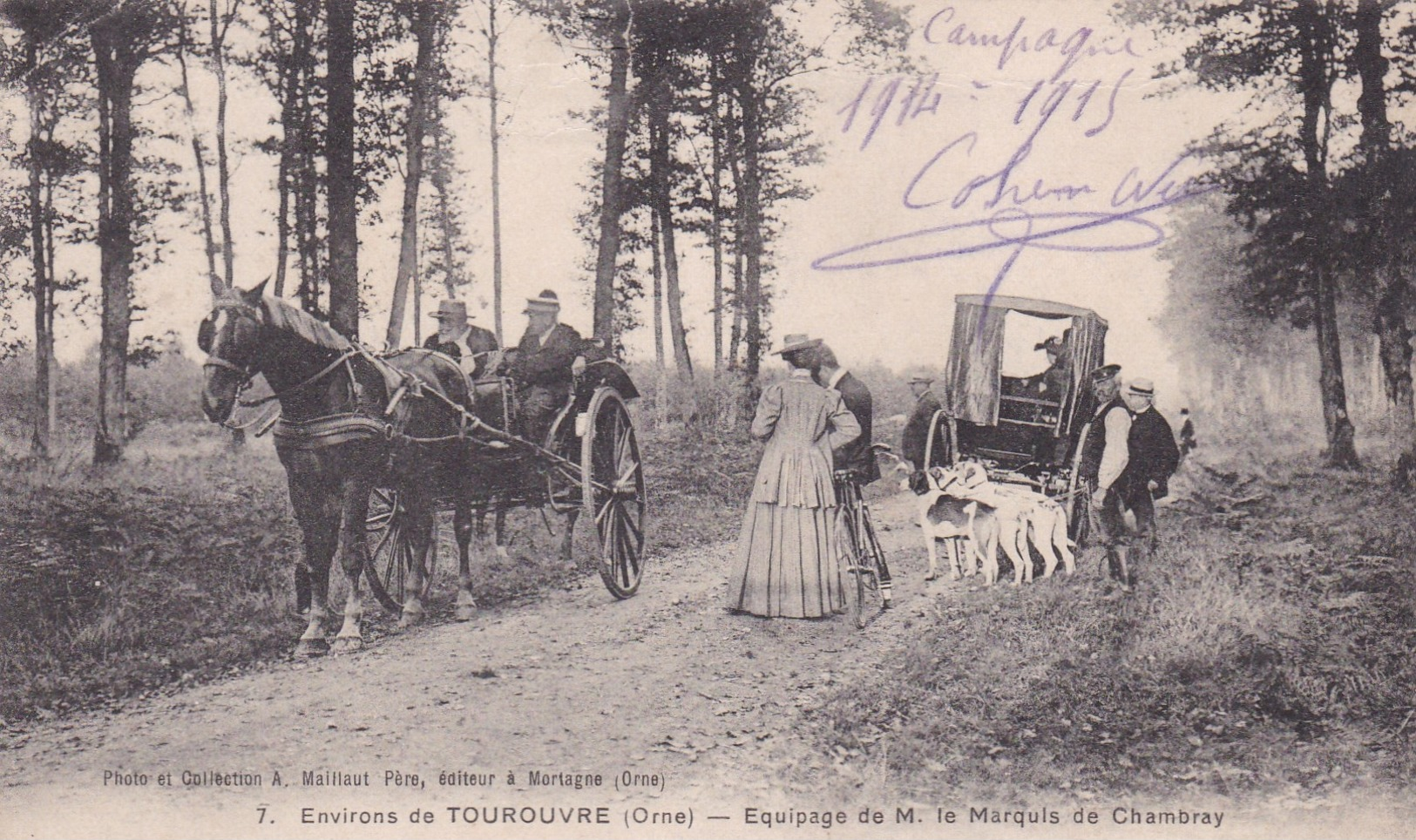 Environs De Tourouvre - Equipage De M. Le Marquis De Chambray - M. Le Marquis De Chambray écoutant La Chasse - Autres & Non Classés