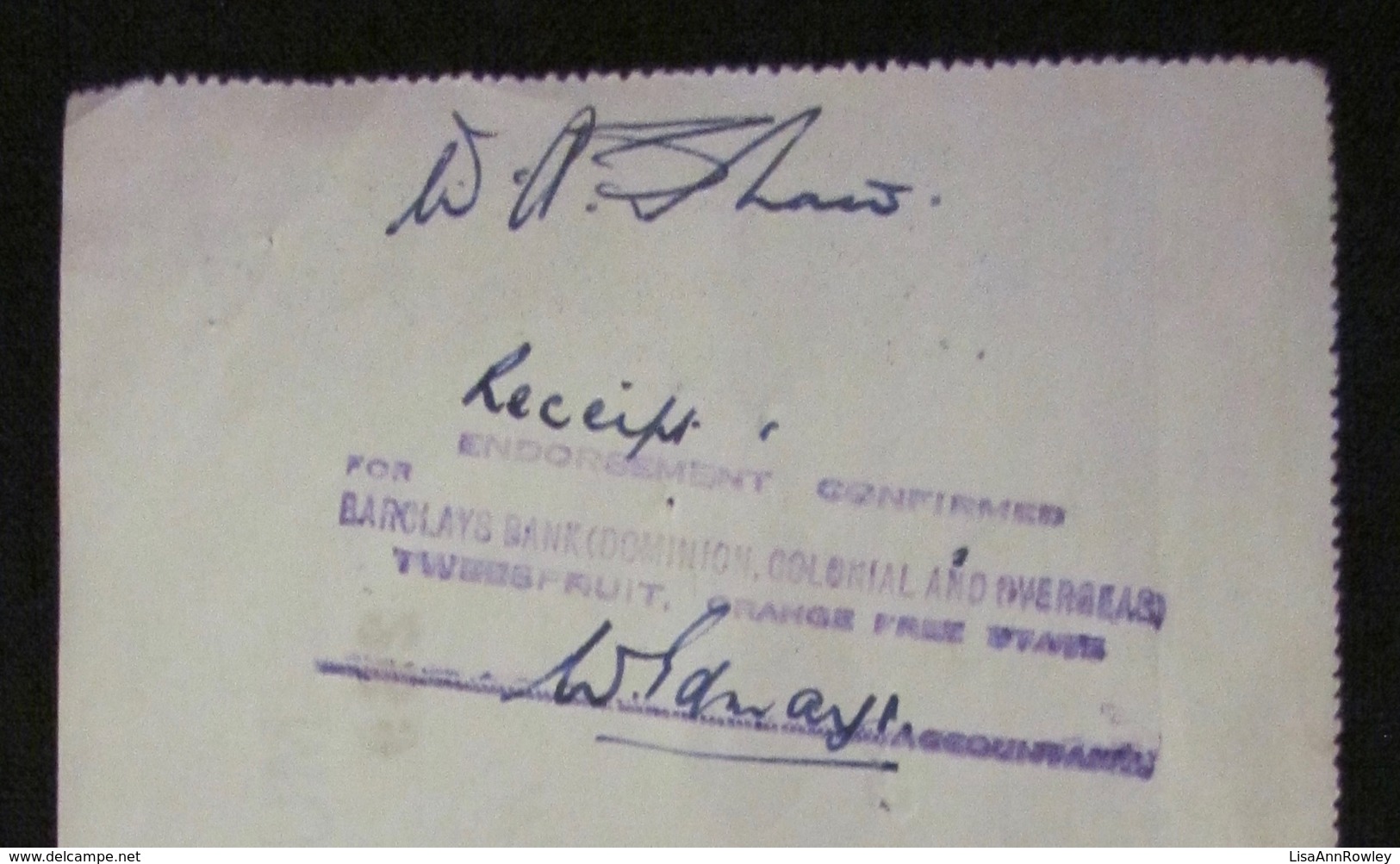 CHEQUE=SOUTH AFRICA=STANDARD BANK=MUNICIPALITY ODENDAALSRUST=ORANGE FREE STATE=1950 - Chèques & Chèques De Voyage