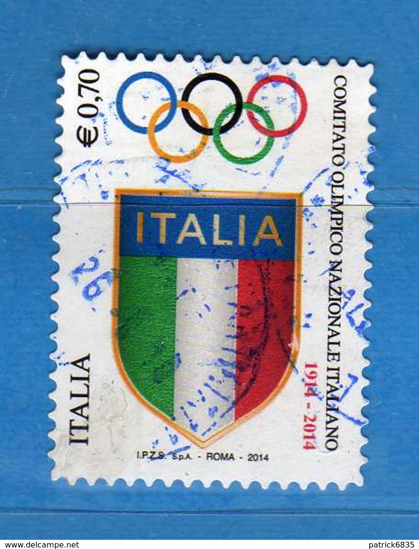 Italia- °-2014- COMITATO OLIMPICO - Unif. 3546.  Usato.   Vedi Descrizione - 2011-20: Usati