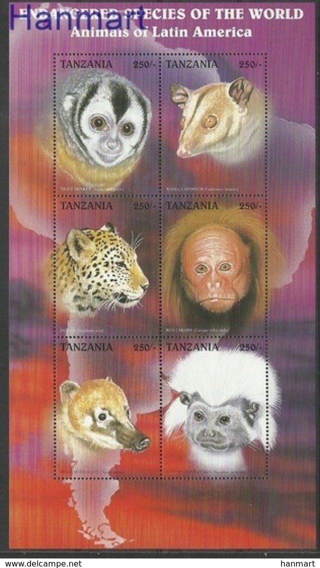 Tanzania 1997 Mi 2736-2741 MNH ( LZS4 TNZark2736-2741 ) - Félins