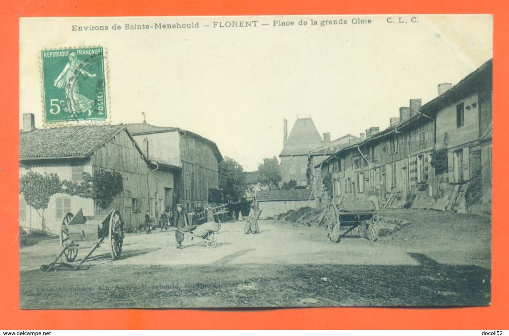 CPA 51 Environs De Saint Menehould - Florent " Place De La Grande Gloie " - Other & Unclassified