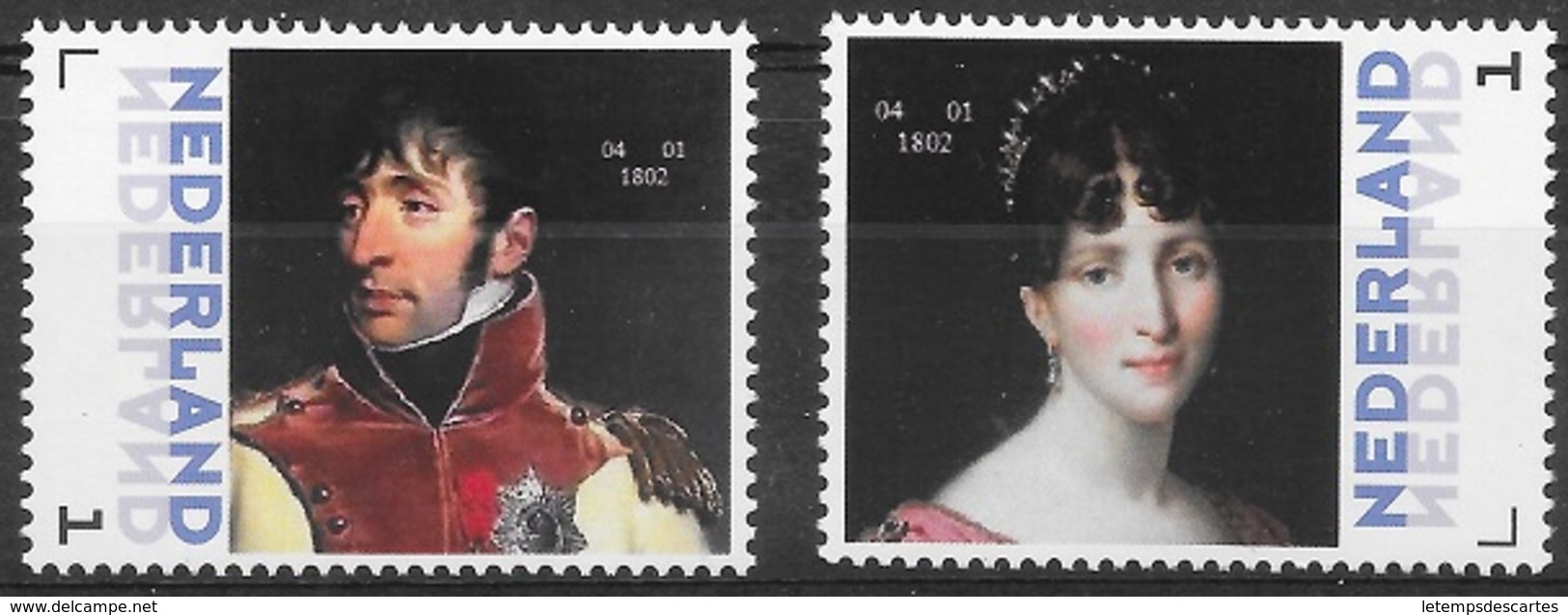 T 00167 - Pays-Bas Timbres Personnalisés Neufs Luxe  Louis Bonaparte Et Hortense De Beauharnais - Napoleón