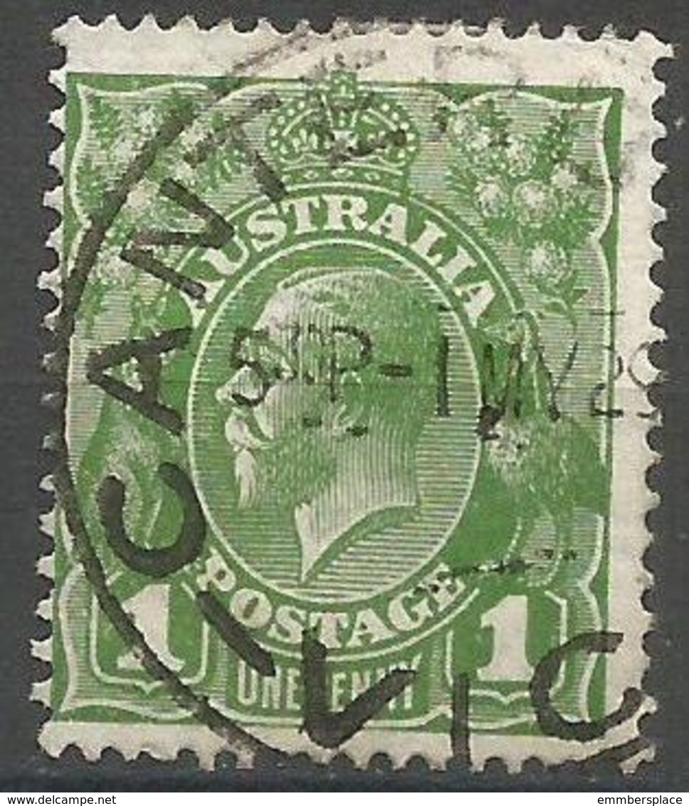 Australia - 1926 King George V  1d Sage Green Used   SG 95  Sc 67 - Used Stamps