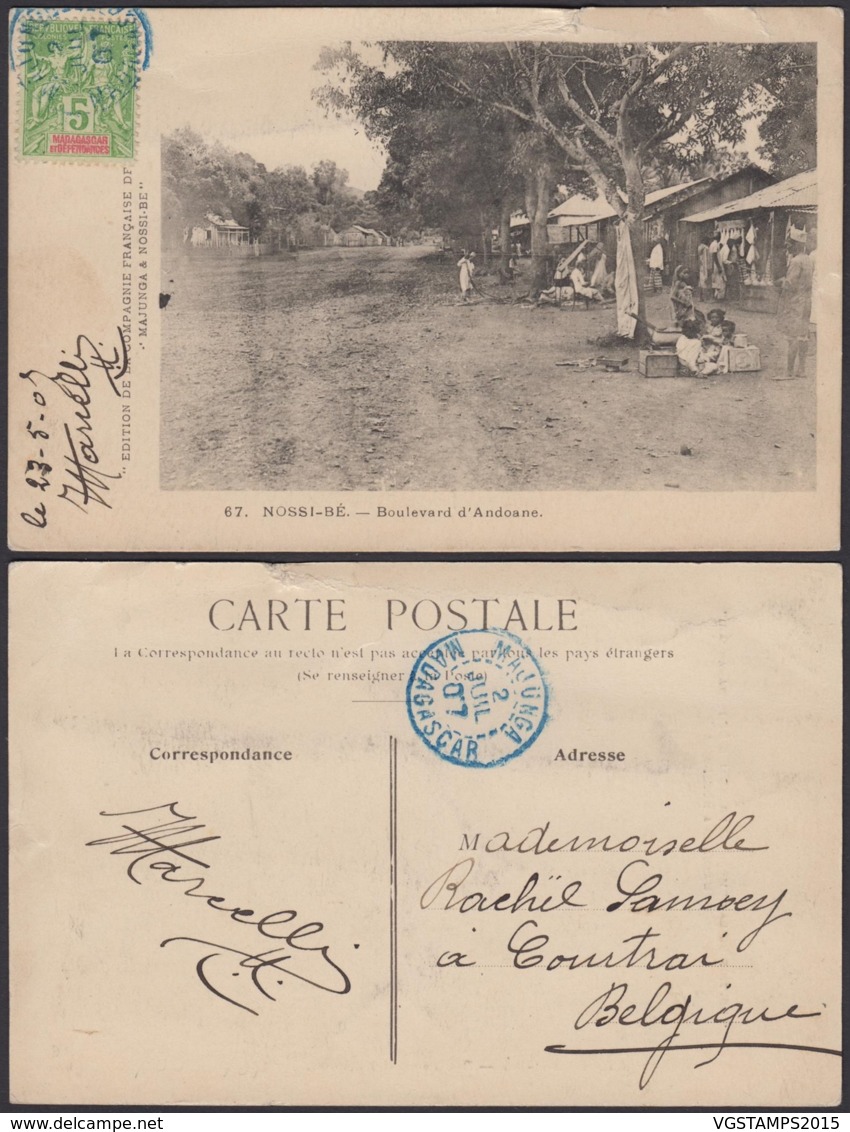 Madagascar - CP Voyagée - NOSSI-BE " Boulevard D'Andoane " (6G19424) DC1471 - Madagascar