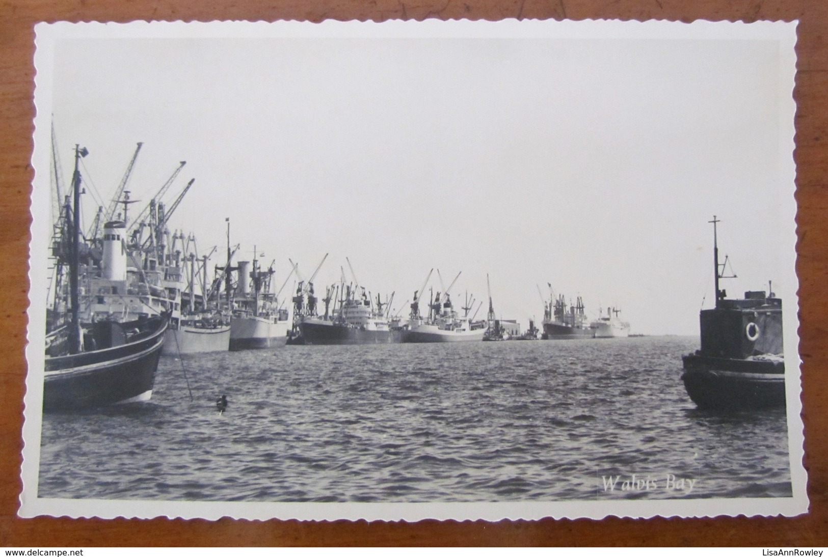 SOUTH WEST AFRICA=WALVIS BAY=REAL PHOTO POSTCARD=SHIPS IN THE HARBOUR. - Namibie