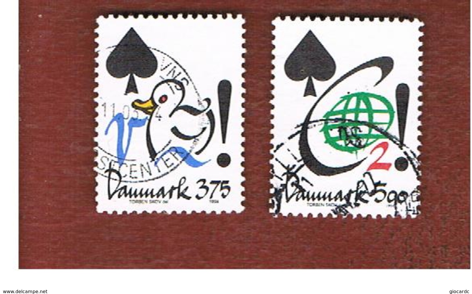 DANIMARCA (DENMARK)  -   SG 1018.1019  -  1994  SAVE WATER & ENERGY CAMPAIGN  (COMPLET SET OF 2) - USED ° - Usati