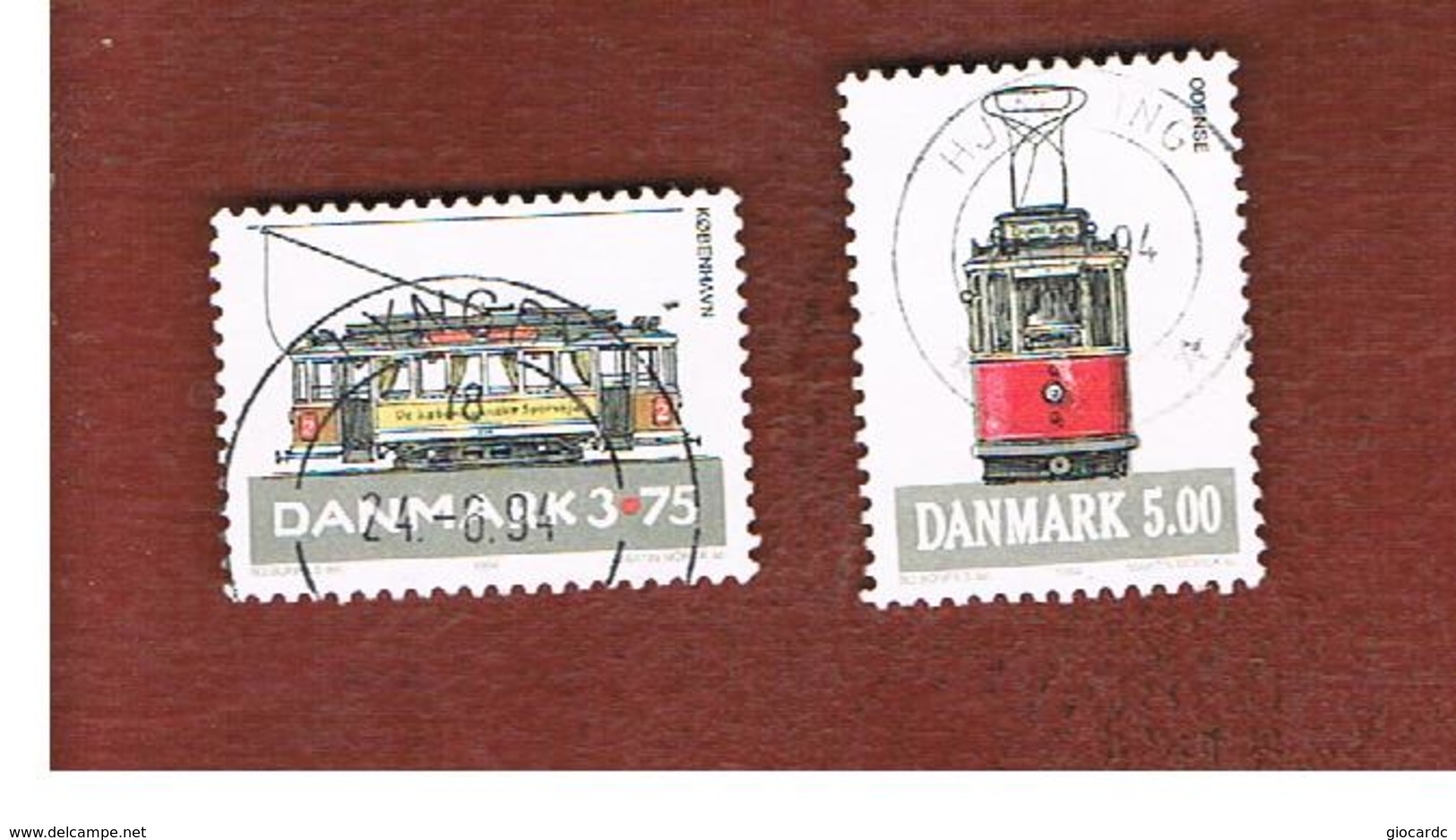 DANIMARCA (DENMARK)  -   SG 1026.1028  -  1994  TRAMS  - USED ° - Usati