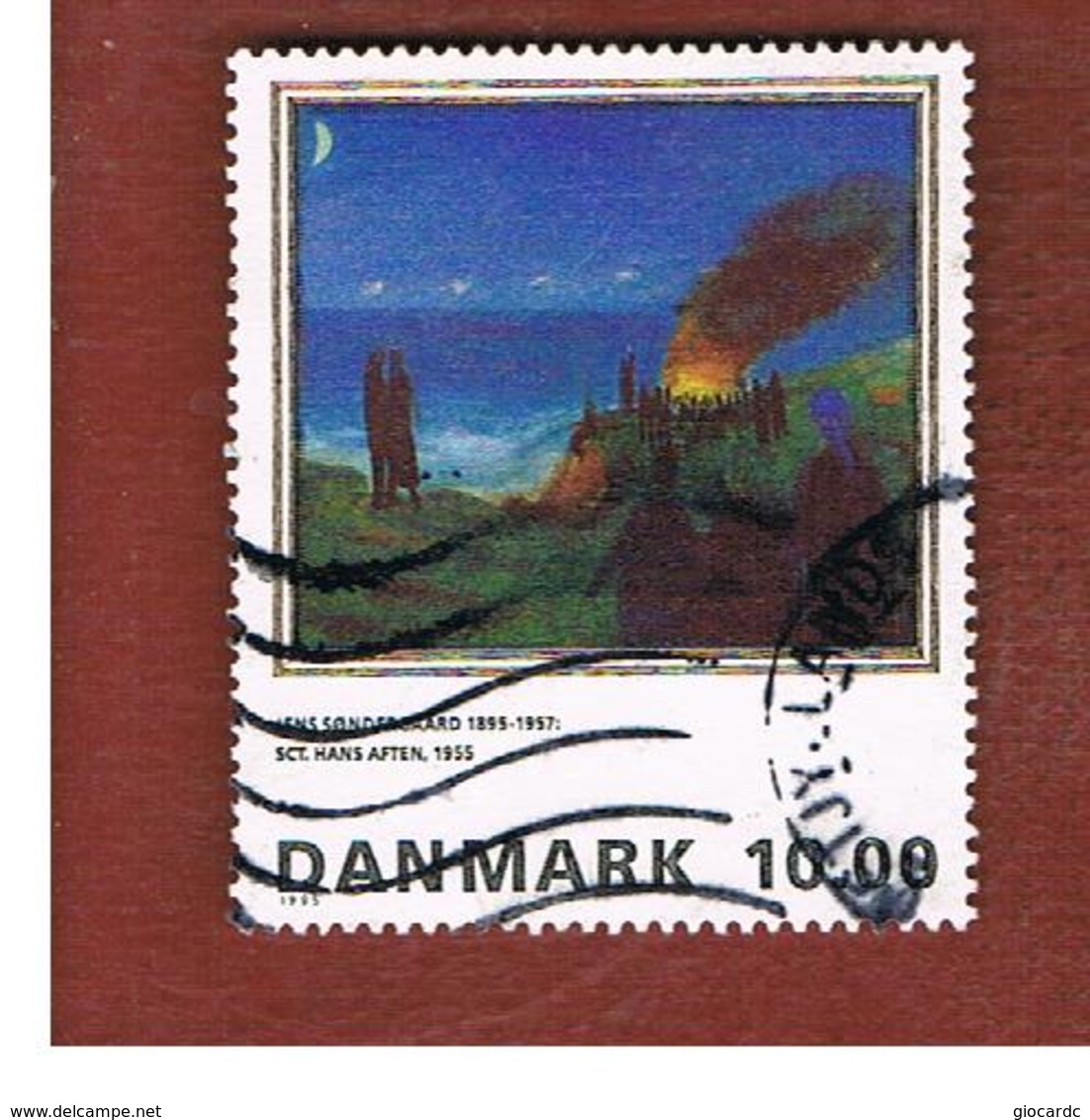 DANIMARCA (DENMARK)  -   SG 1055  -  1995 PAINTINGS: MIDSUMMER EVE    - USED ° - Usati