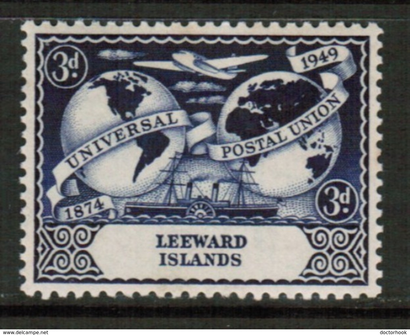 LEEWARD ISLANDS  Scott # 127* VF MINT LH (Stamp Scan # 440) - Leeward  Islands