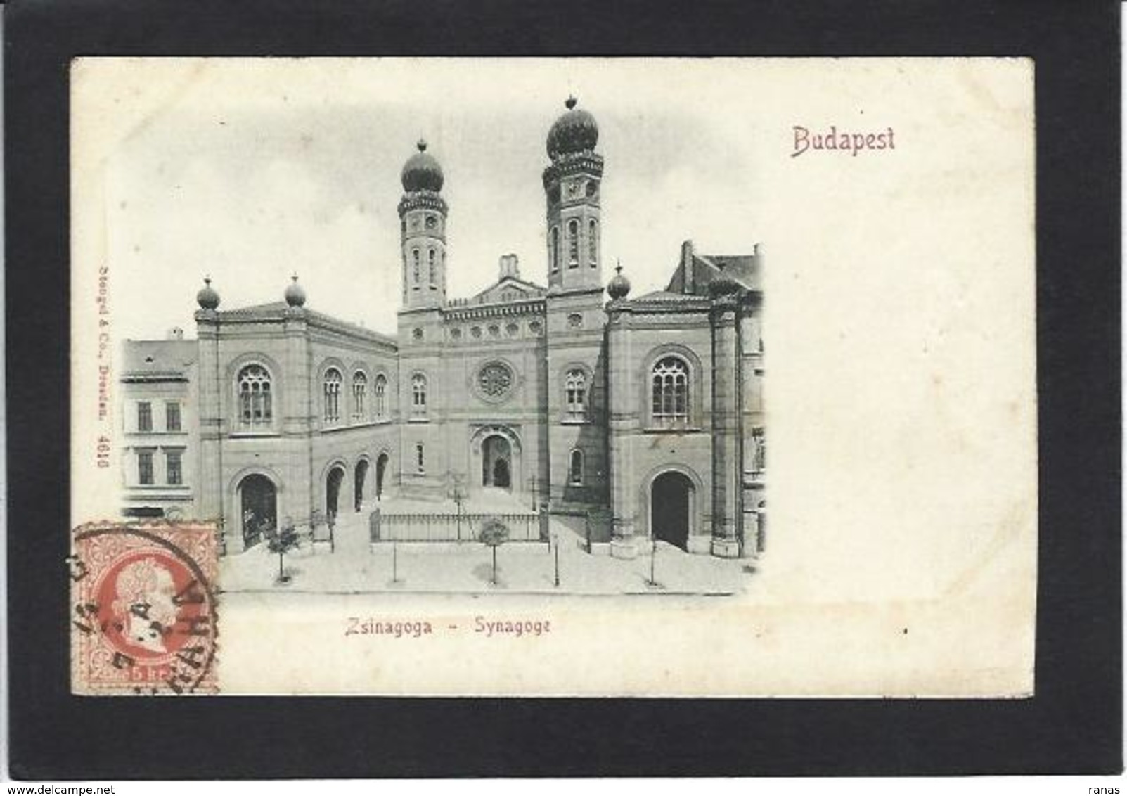 CPA Synagogue Judaïca Judaïsme Jewish Type Juif  Circulé Budapest Hongrie - Judaika