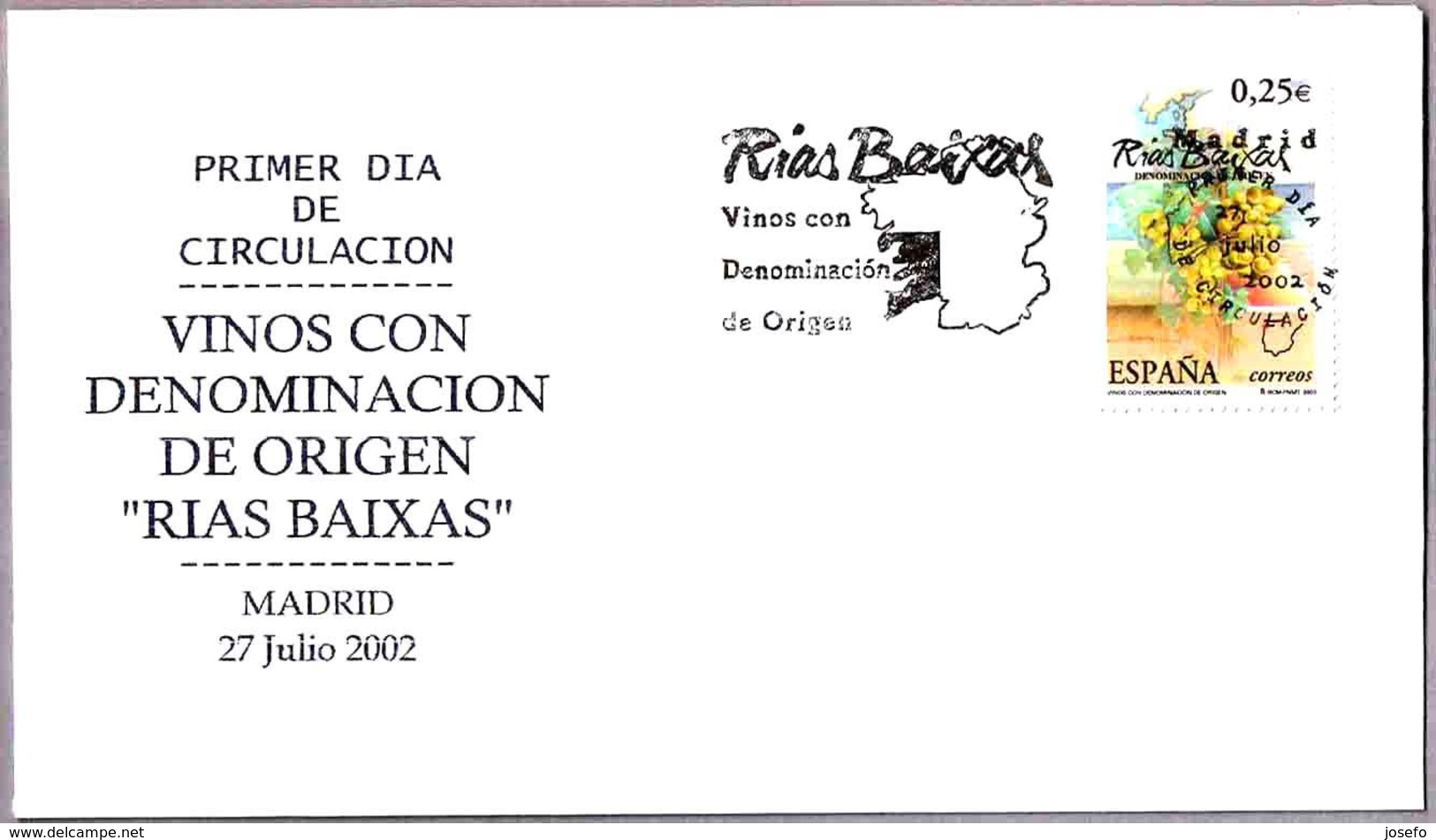 VINOS CON DENOMINACION DE ORIGEN RIAS BAIXAS. SPD/FDC Madrid 2002 - Vinos Y Alcoholes