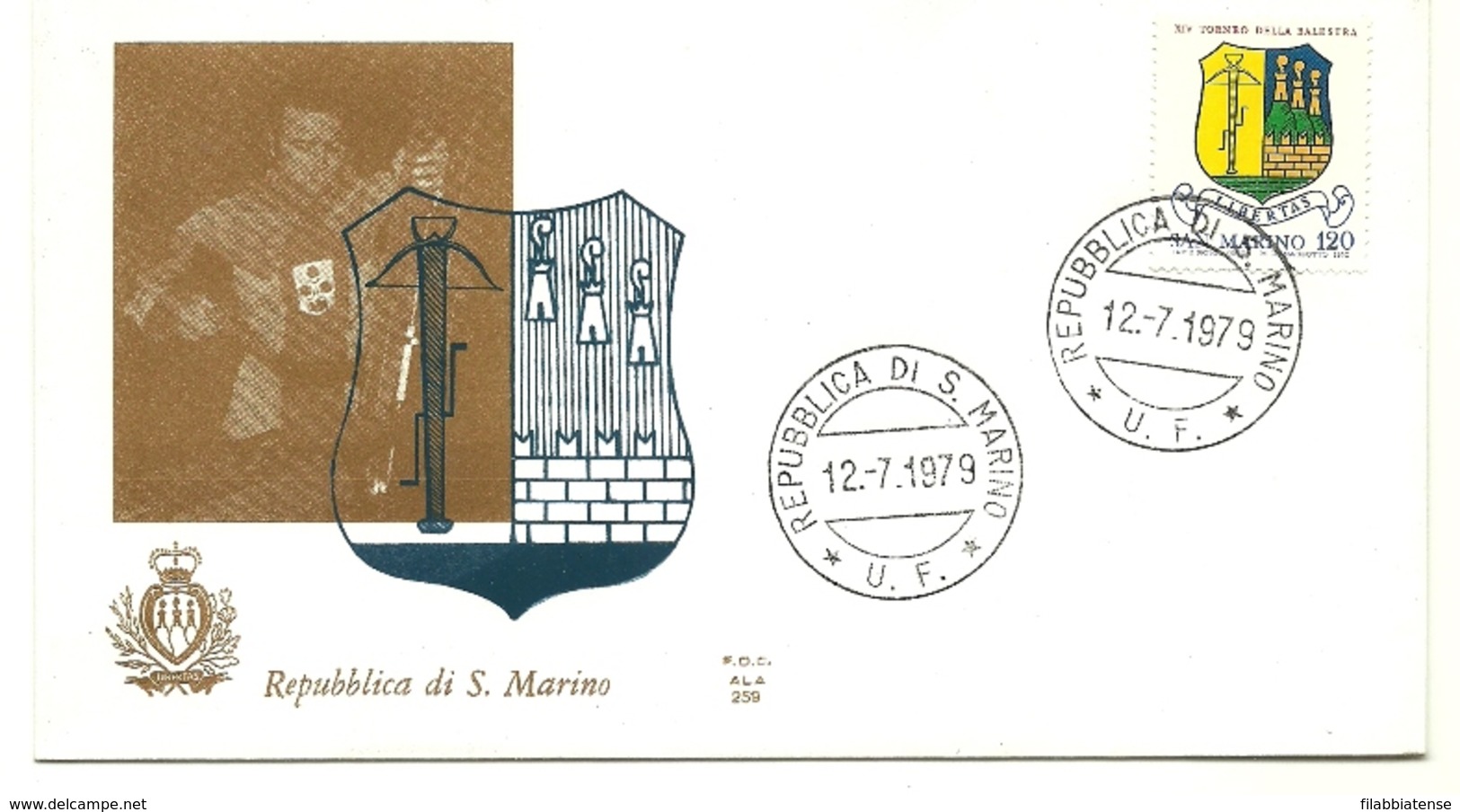 1979 - San Marino 1024 Torneo Balestra - FDC - Francobolli