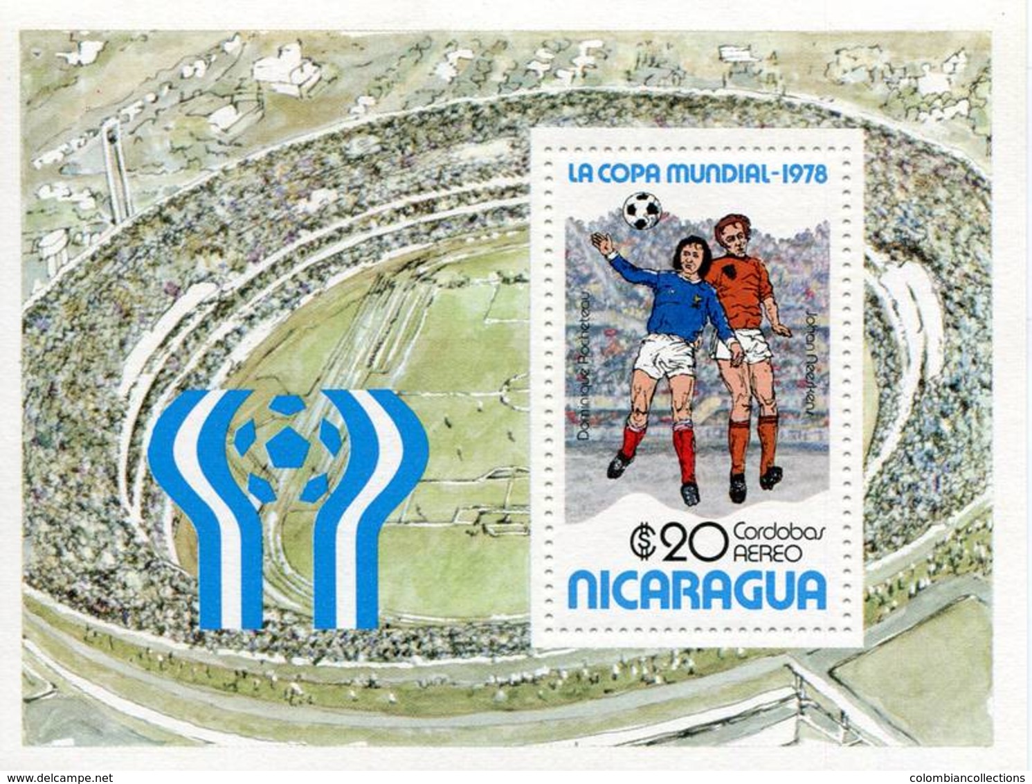 Lote 1978, Nicaragua, 1093, HF, SS, World Soccer Cup, FIFA, Argentina 78, Foot Ball, Futbol - Nicaragua