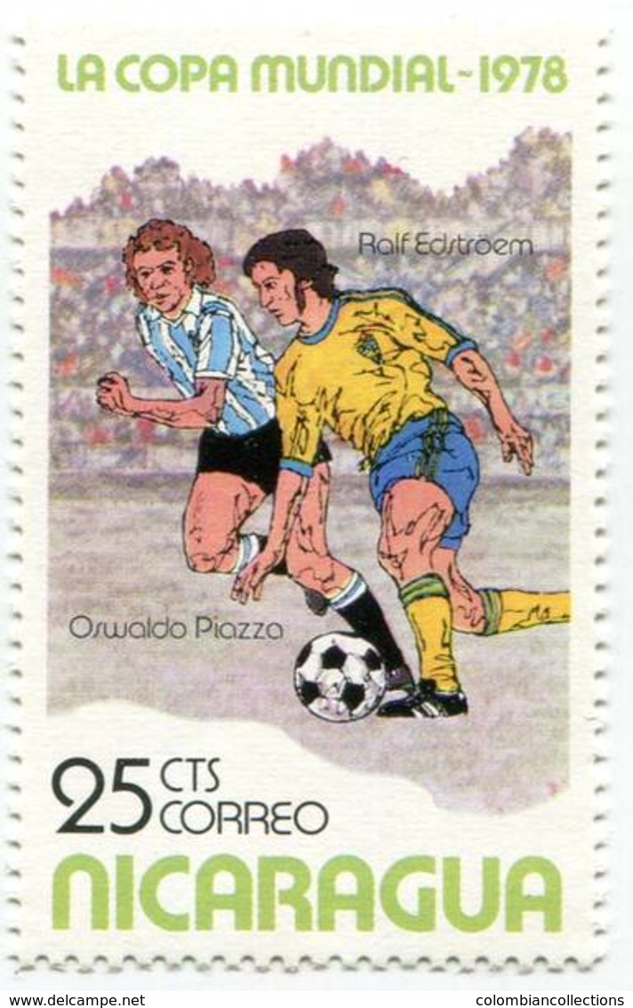 Lote 1978, Nicaragua, 1094, Sello, Stamp, 4 V, World Soccer Cup, FIFA, Argentina 78, Foot Ball, Futbol - Nicaragua