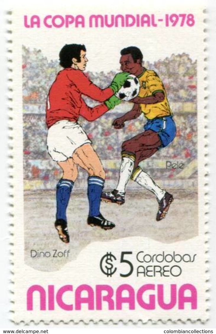 Lote 1978, Nicaragua, 1094, Sello, Stamp, 4 V, World Soccer Cup, FIFA, Argentina 78, Foot Ball, Futbol - Nicaragua