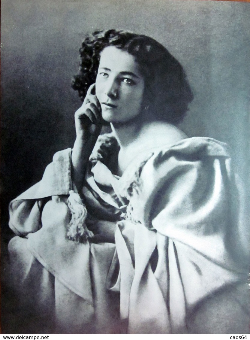 SARAH BERNHARDT 1859 IMMAGINE DA CARTACEO D'EPOCA PICTURE OF VINTAGE PAPER - Altri & Non Classificati