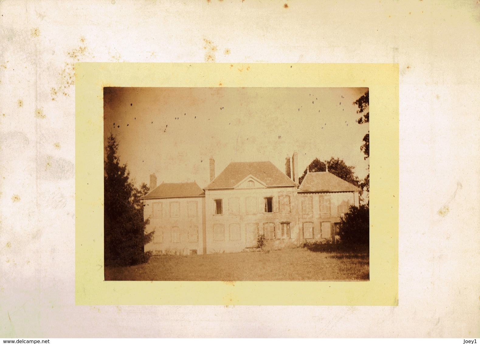 Photo Albuminé 19ème Siècle,  Maison, Format Photo 12/19 Carton 23/30 - Anciennes (Av. 1900)