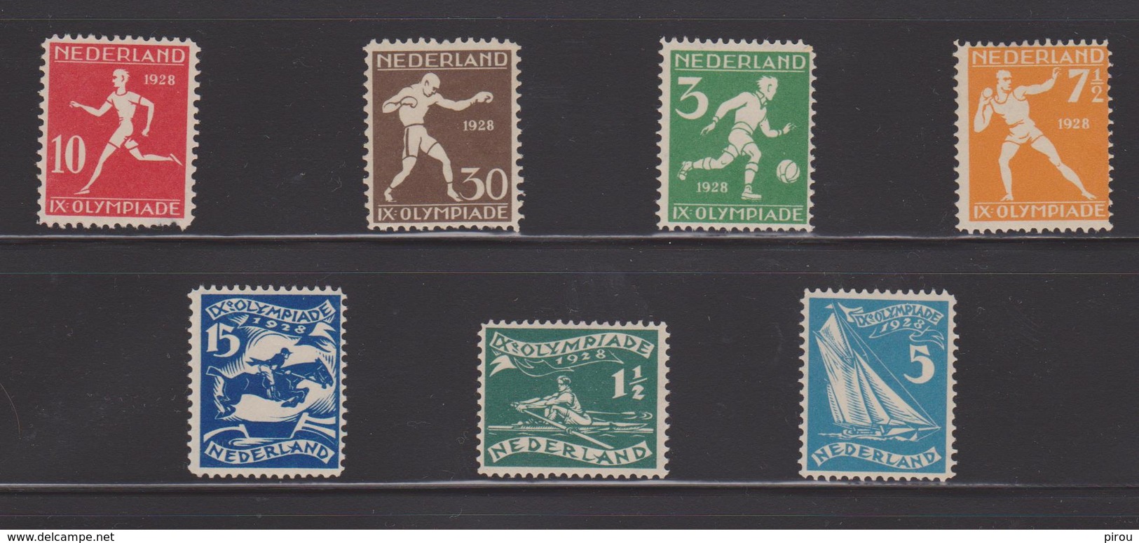 PAYS BAS 7 TIMBRES Des JEUX OLYMPIQUES D'AMSTERDAM 1928 - Summer 1928: Amsterdam