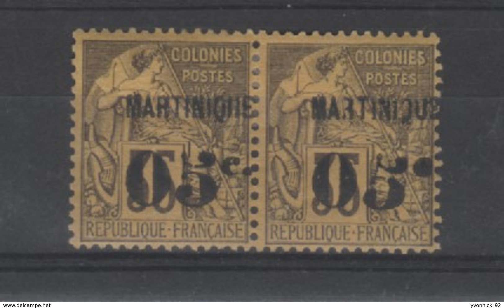 Martinque _ 1 Paire N°13/13h  / C Absent  (1891) - Otros & Sin Clasificación