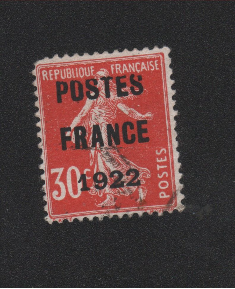 Faux Préoblitéré N° 38 30 C Semeuse Poste France 1922 2eme Choix - 1893-1947