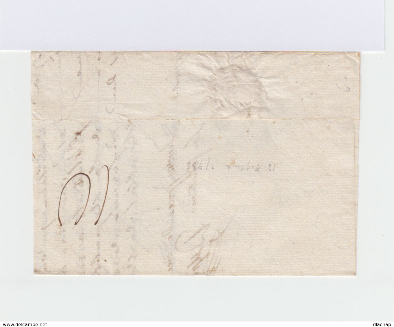 Sur Pli Pour Fontenay Le Peuple Cachet Rouge Port Payé. Cachet Correspondance Centrale Bureau Port Franc. (1017x) - 1701-1800: Précurseurs XVIII