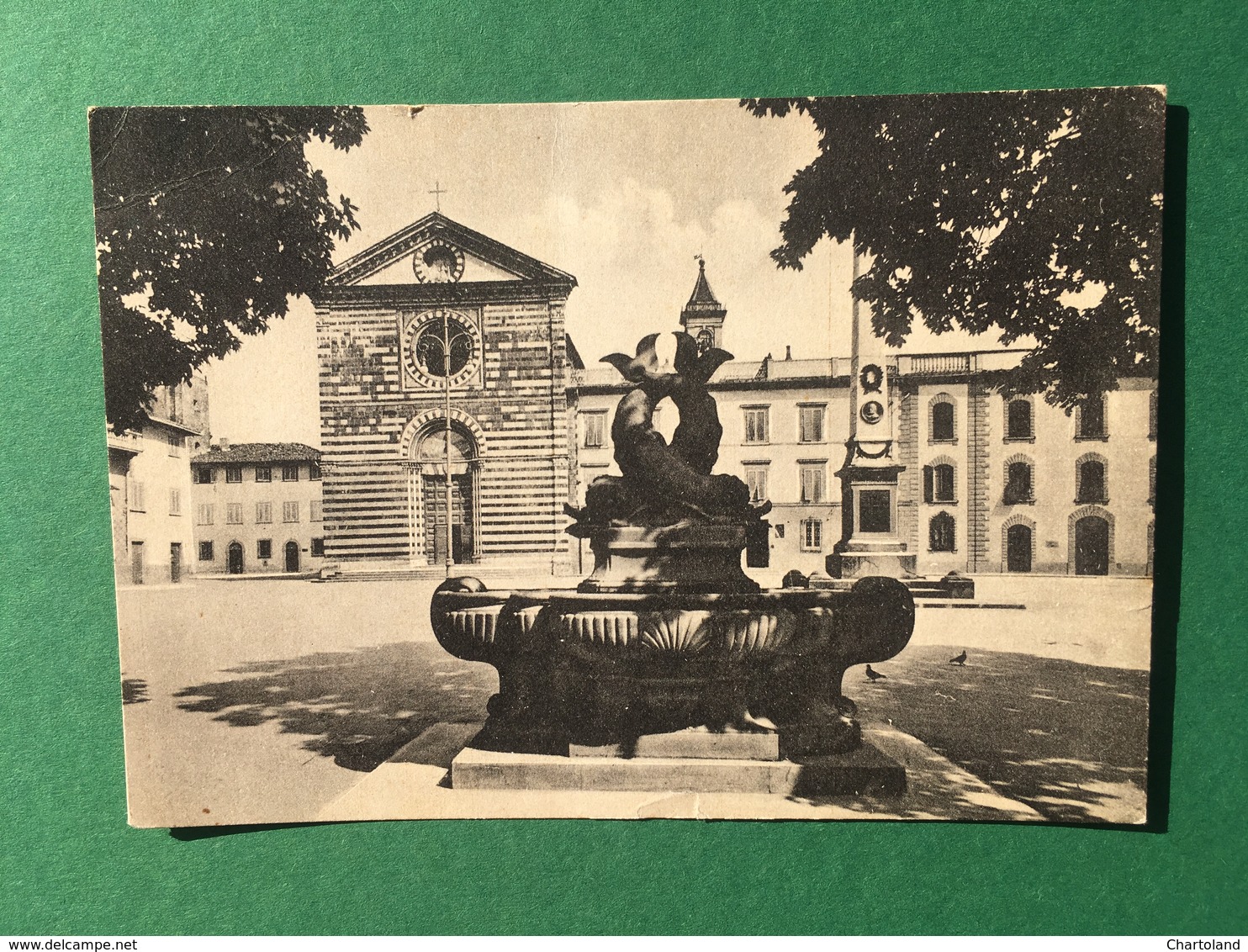 Cartolina Prato - Chiesa Di S.Francesco E Fontana Dei Delfini - 1960 - Prato