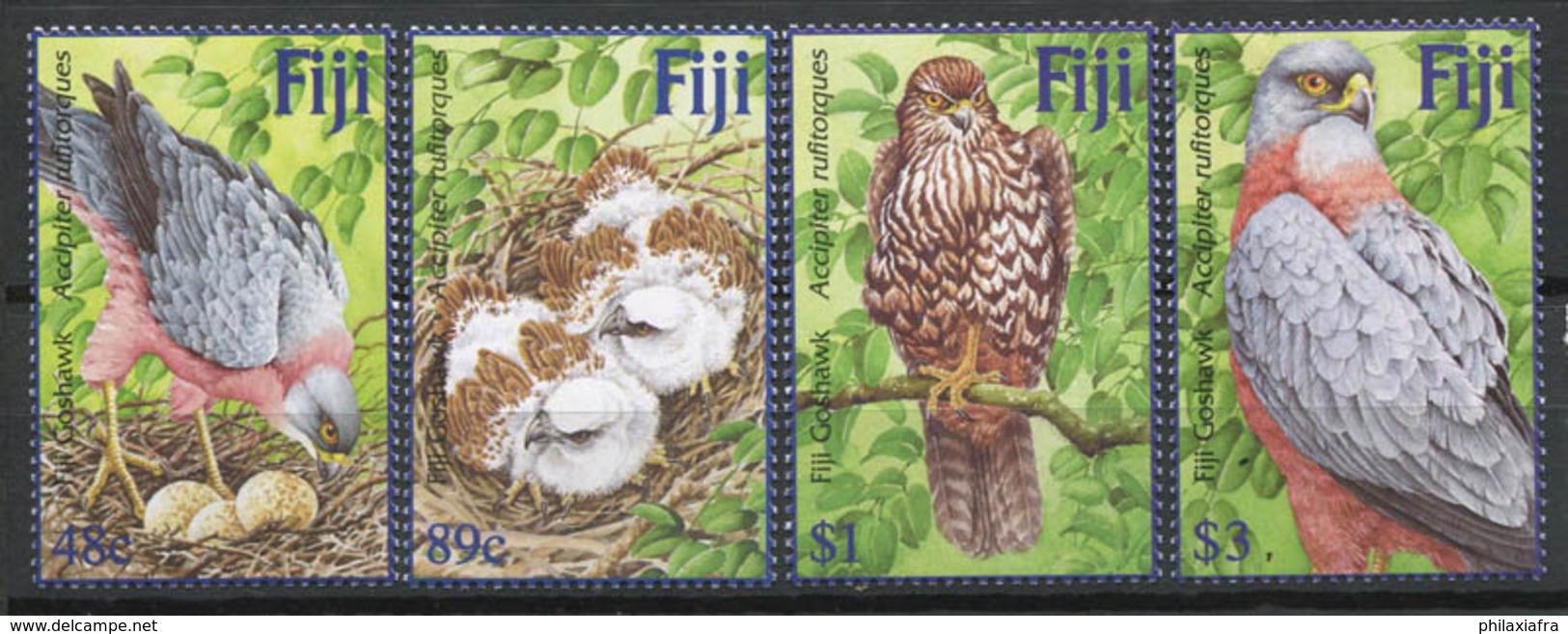 Fidji 2002 Mi. 1014-1017 Neuf ** 100% Oiseaux - Fidji (1970-...)