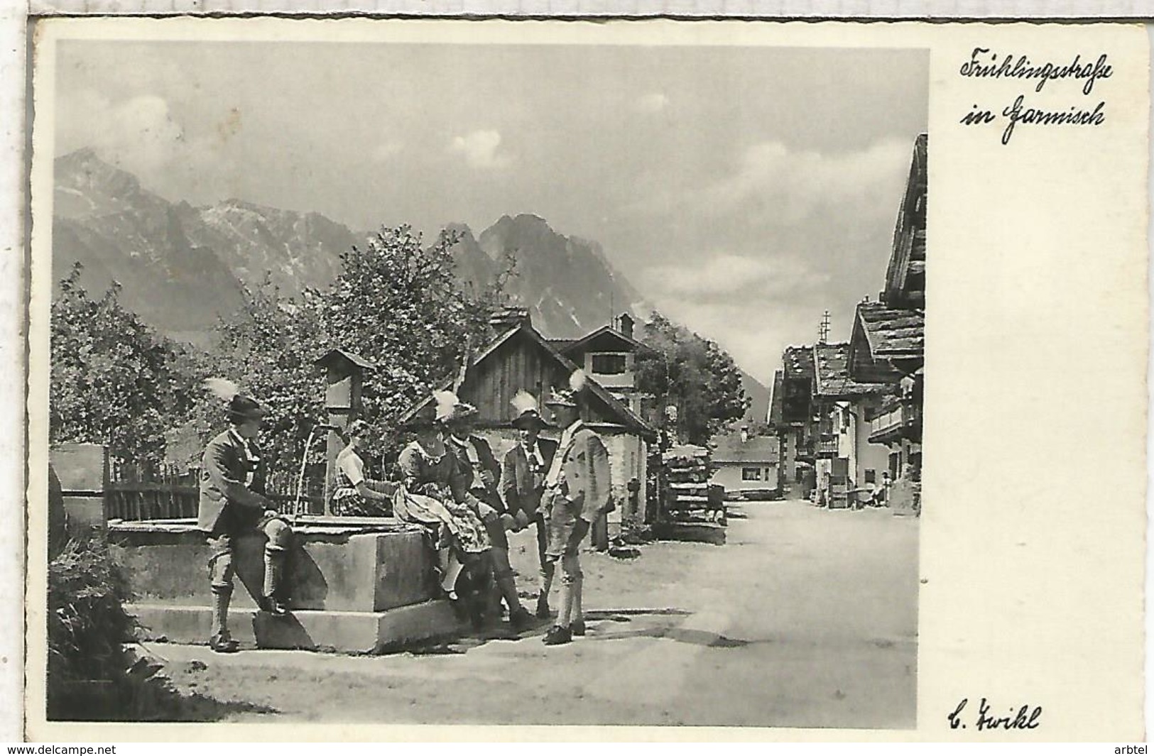 ALEMANIA REICH 1936 TP CON MAT JUEGOS OLIMPICOS INVIERNO GARMISCH PARTENKIRCHEN SKI - Winter 1936: Garmisch-Partenkirchen