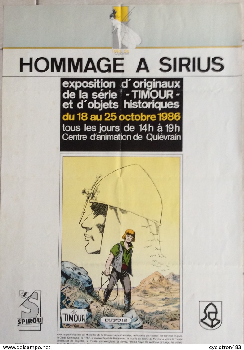 Affiche Pour Une Exposition D,hommage à Sirius En 1986. - Autres & Non Classés