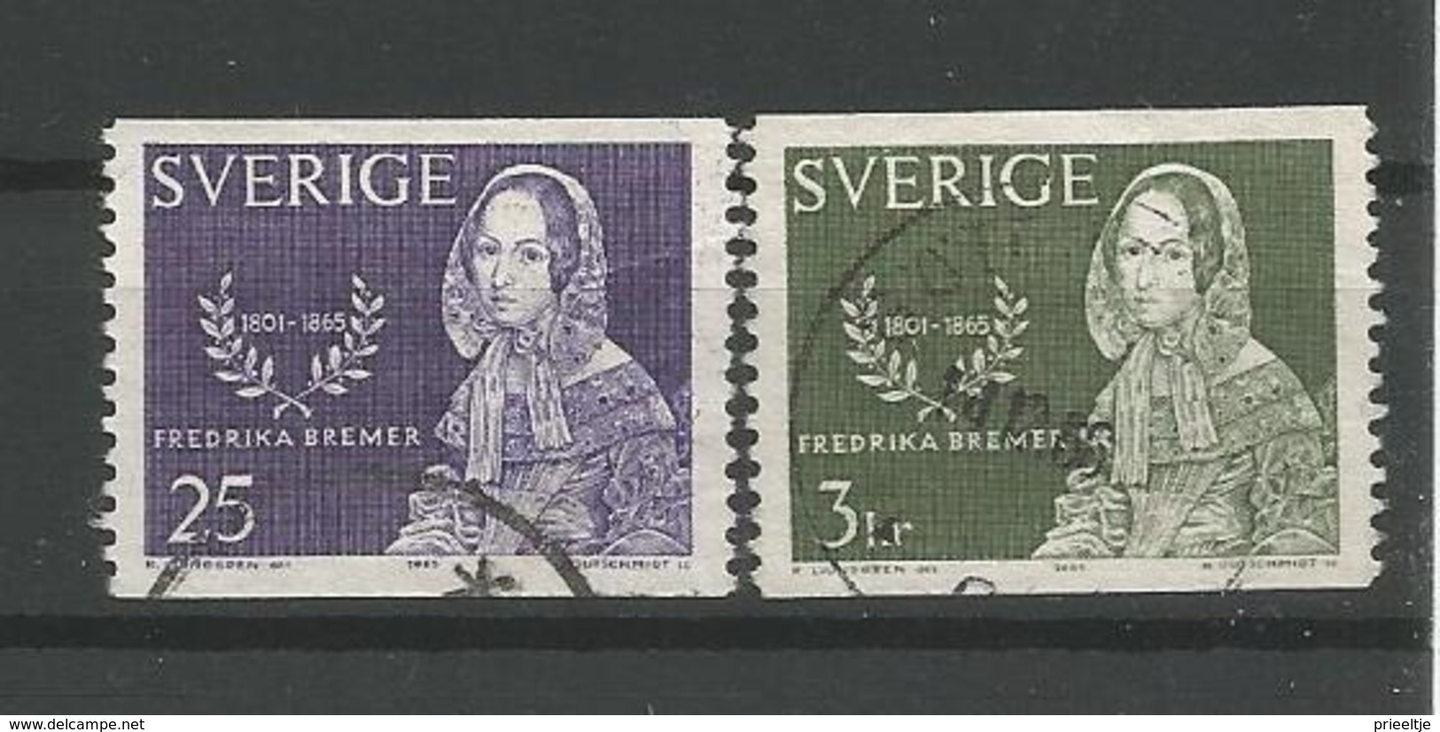 Sweden 1965 Frederika Bremer Centenary Y.T. 527/528 (0) - Gebraucht