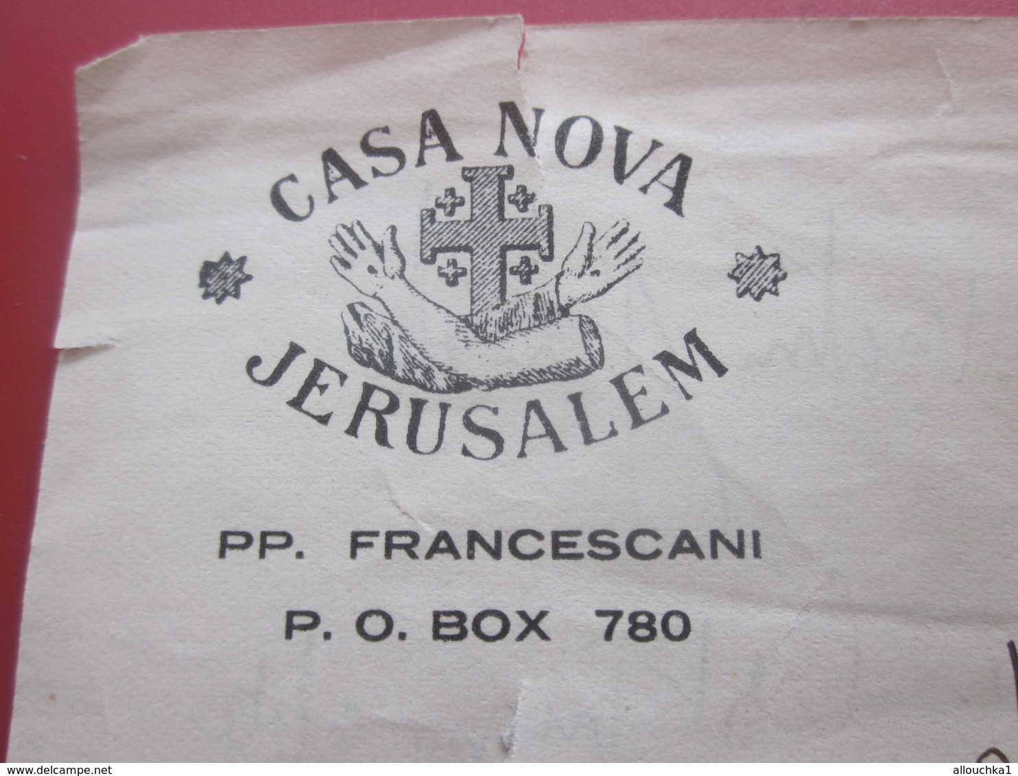 14-9-1932 Lettre Manuscrit à Entête CASA NOVA JÉRUSALEM ISRAËL Avant INDÉPENDANCE-Voyage à Jéricho-Mer Morte-Vadrouille - Manuscrits