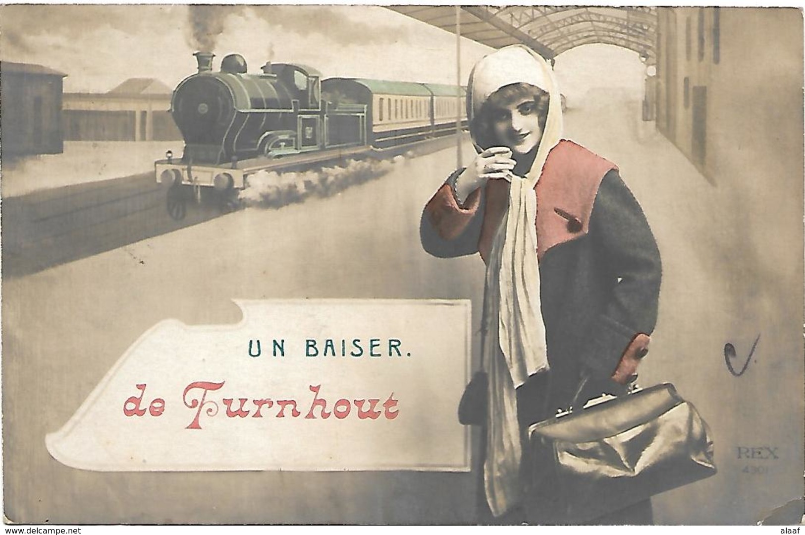 Turnhout - Un Baiser De Turnhout. (1913), Met Trein! - Turnhout