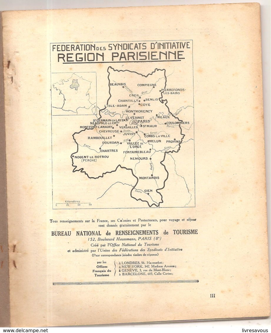 Région Parisienne Fascicule N° III De 1924 Fédération Des S.I De La Région Parisienne - Ile-de-France