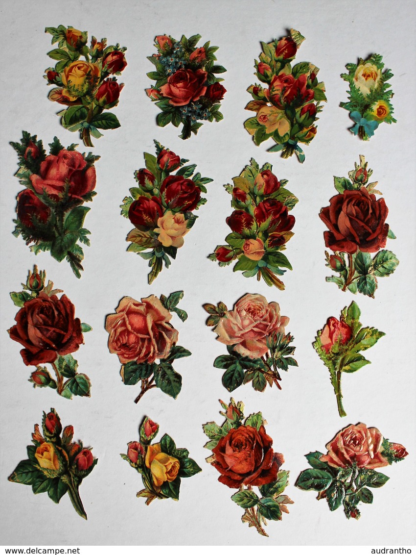 16 Image Découpis Fleurs Bouquet De Fleurs Composition Florale Roses - Bloemen