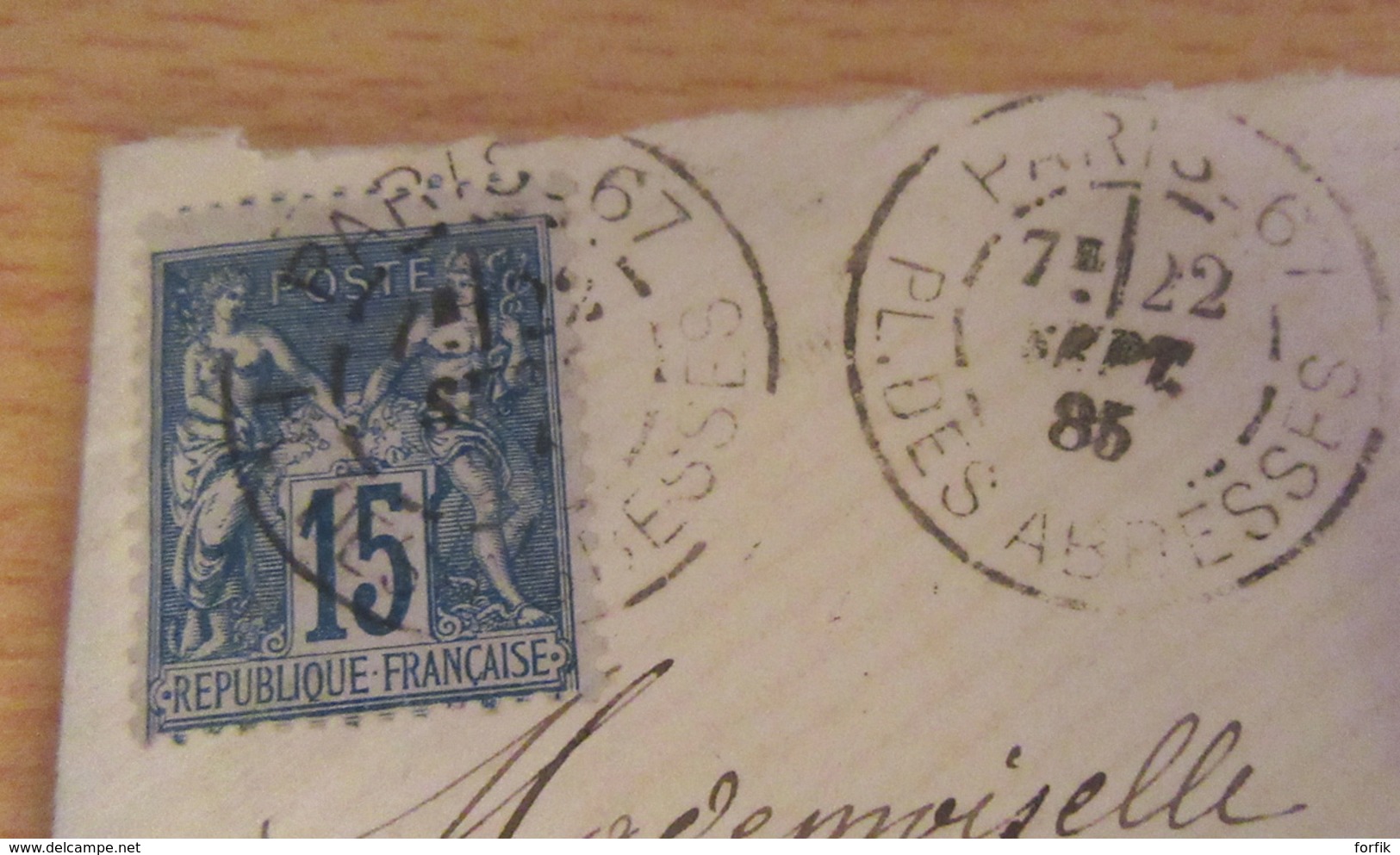 France - Joli Oblitération Daguin Sur Enveloppe Datée Du 30 Septembre 1885 Avec Lettre à étudier - 1877-1920: Période Semi Moderne