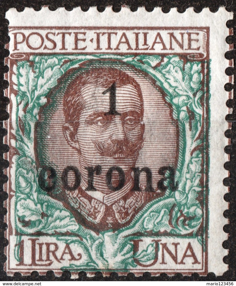 ITALIA, ITALY, OCCUPAZIONE DALMAZIA, 1922, FRANCOBOLLI NUOVI (MLH*), Mi 19, Scott 6, YT 5 - Dalmatië