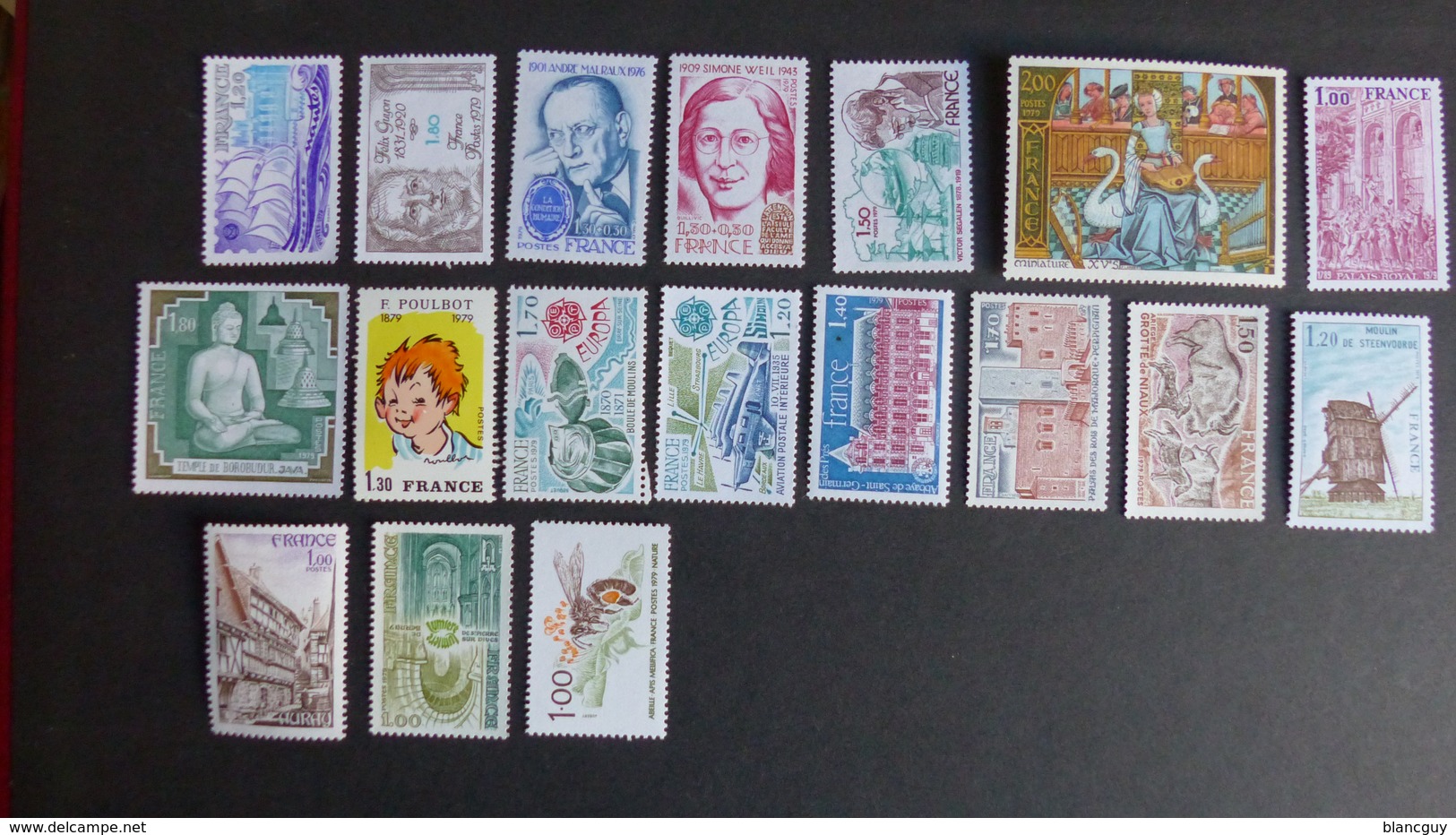 FRANCE - Année 1979 - 45 Timbres ** Neuf Sans Charnière  Tous Différents - Vrac (max 999 Timbres)