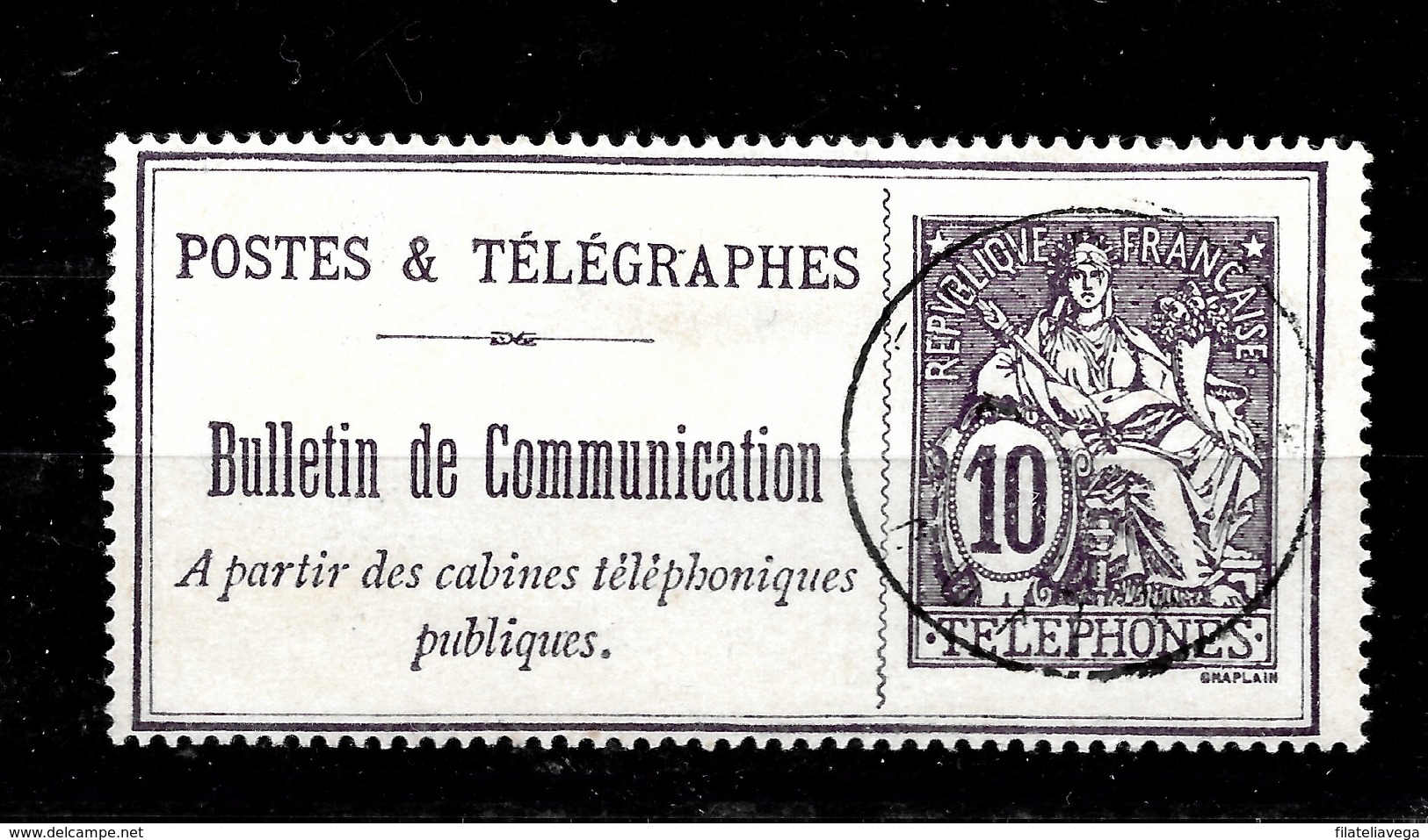 Sello De Francia Nº Yvert Telegr-22 O - Telegraph And Telephone