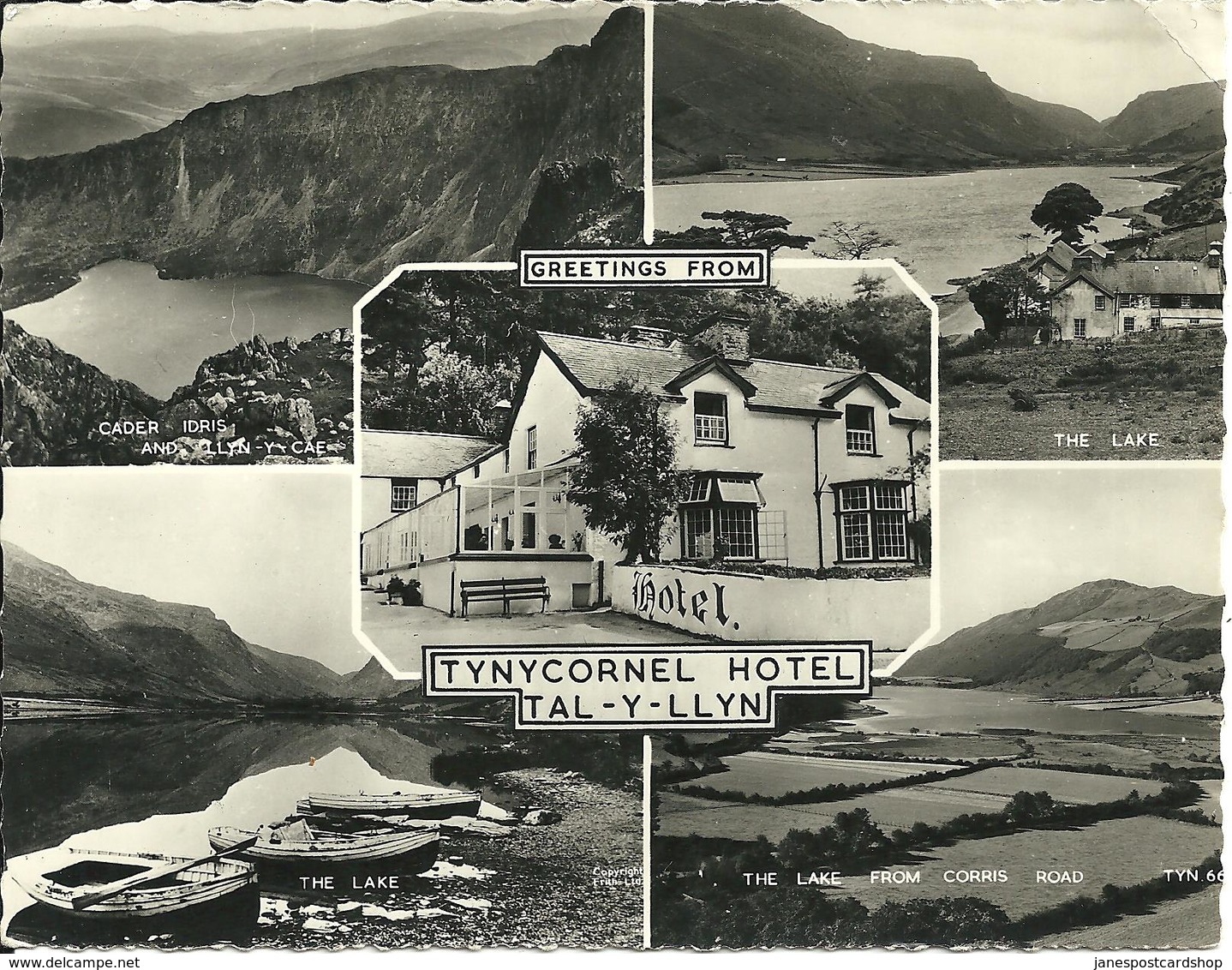 REAL PHOTOGRAPHIC POSTCARD - TYNYCORNEL HOTEL - TAL-Y-LLYN - GWYNEDD - WEST WALES - Other & Unclassified